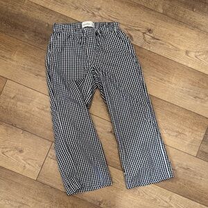 NWOT Abercrombie Kids Navy Gingham pants size 7/8